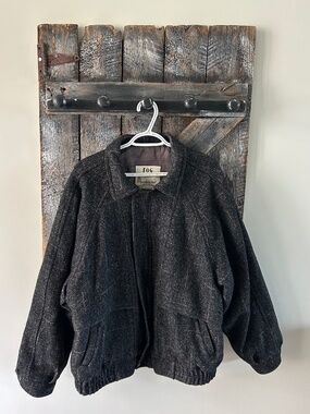 Men's Vintage London Fog Full Zipper Wool Blend Jacket